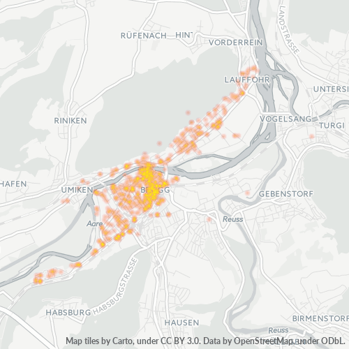 Dami ng Negosyo sa Postal Code 5200 - Brugg, Kanton Aargau