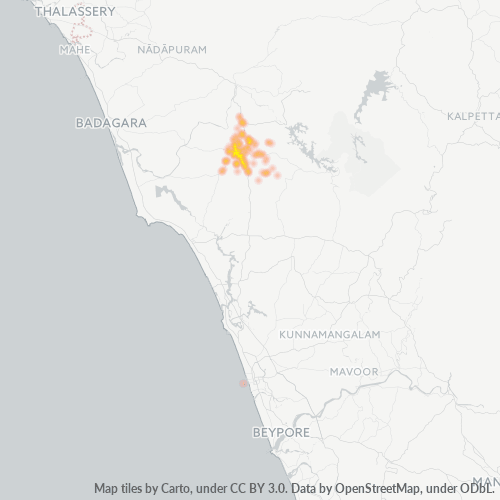 Dami ng Negosyo sa Postal Code 673525 - Kozhikode, State of Kerala