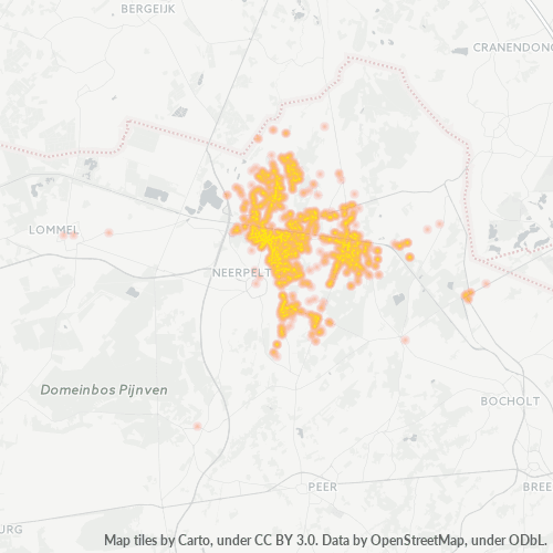 Bedrijfsconcentratie in Postcode 3910 - Maaseik, Vlaanderen