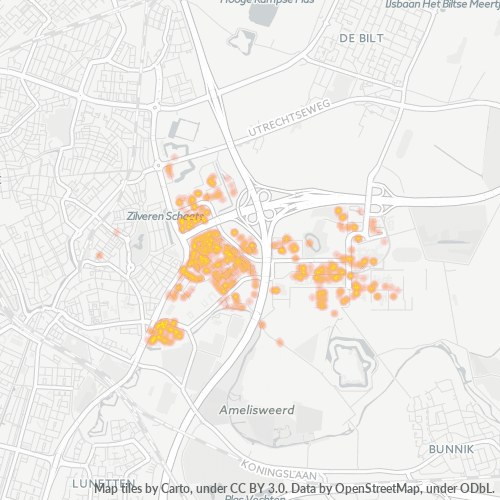 Dami ng Negosyo sa Postal Code 3584 - Utrecht, Provincie Utrecht