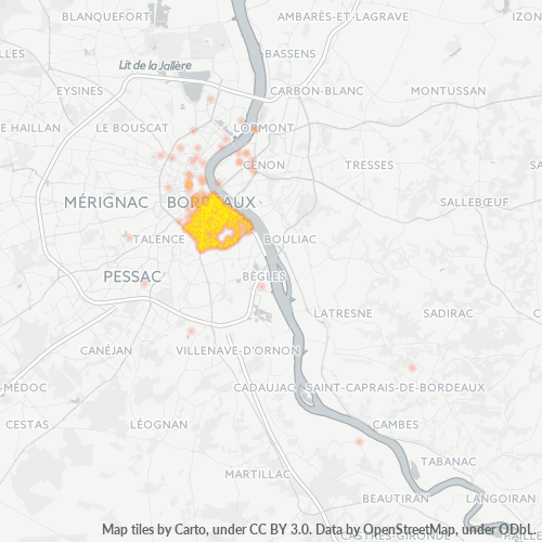 Dami ng Negosyo sa Postal Code 33800 - Burdeos, Aquitania