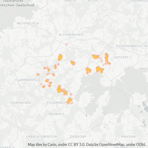 Bedrijfsconcentratie in Postcode 57614 - Steimel, Rijnland-Palts