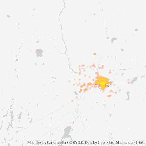 Dami ng Negosyo sa Postal Code P4N - Timmins, Ontario