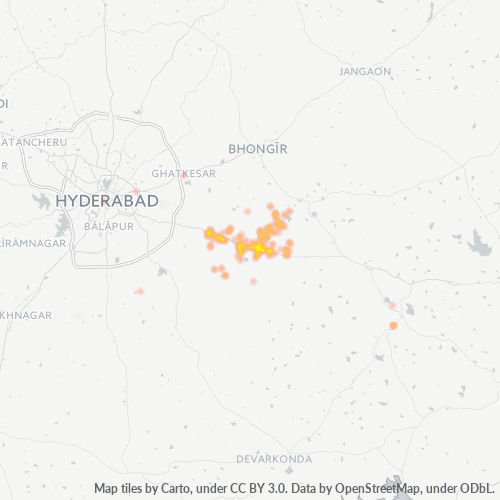 Concentration d'activités en/à/au/aux Code Postal 508252 - Inde