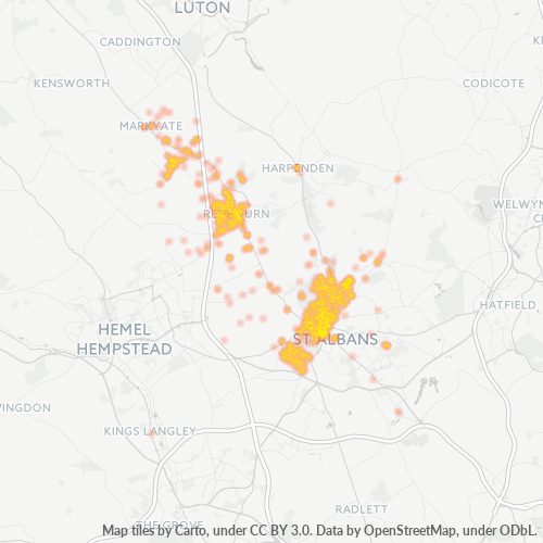 Dami ng Negosyo sa Postal Code AL3 - United Kingdom