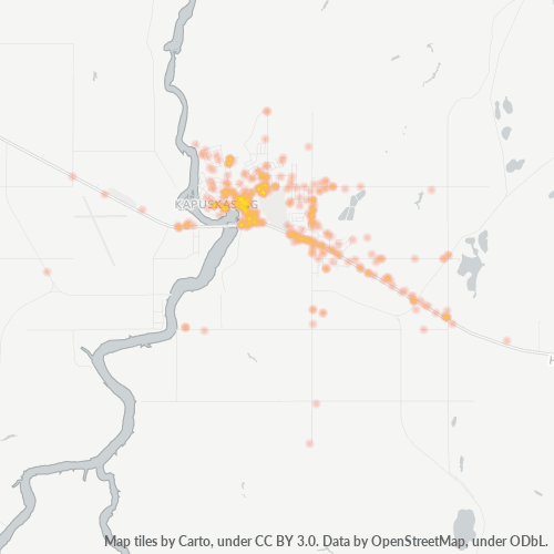 Bedrijfsconcentratie in Postcode P5N - Kapuskasing, Ontario