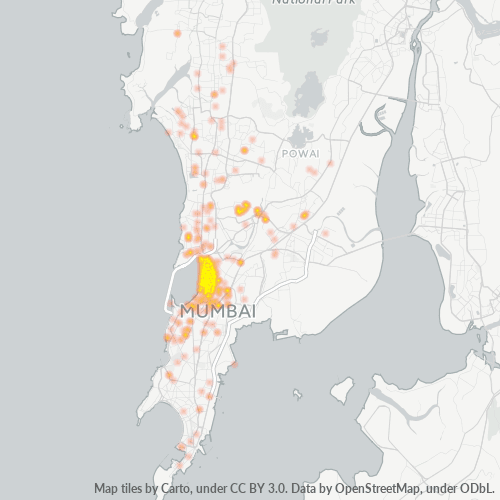 Bedrijfsconcentratie in Postcode 400016 - Bombay, Maharashtra