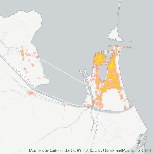 Bedrijfsconcentratie in Postcode 30015 - Italië