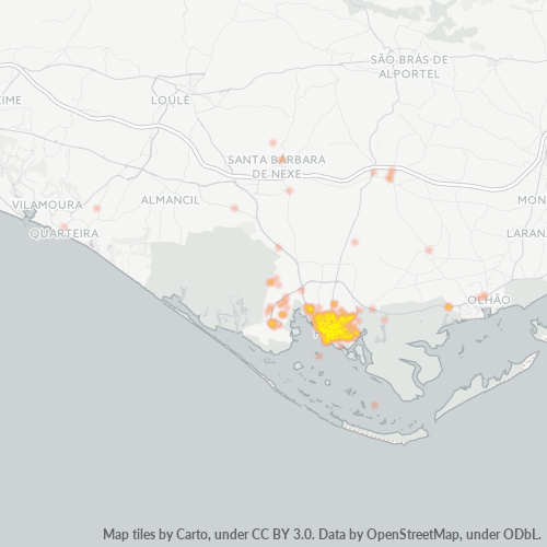 Dami ng Negosyo sa Postal Code 8000 - Faro, Distrito de Faro