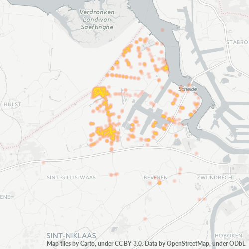 Bedrijfsconcentratie in Postcode 9130 - België