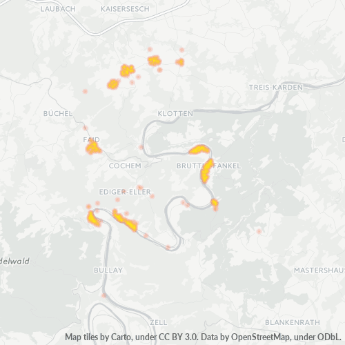 Konsentrasi Bisnis di Kode Pos 56814 - Cochem, Rheinland-Pfalz