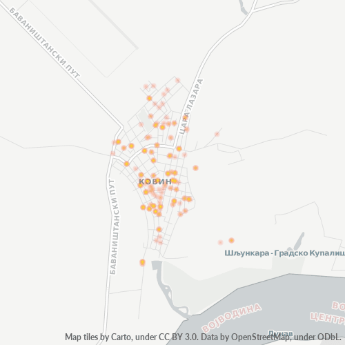 Virksomhedskoncentration i Postnummer 26220 - Kovin, Vojvodina