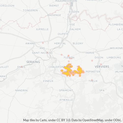 Bedrijfsconcentratie in Postcode 4870 - Trooz, Wallonië