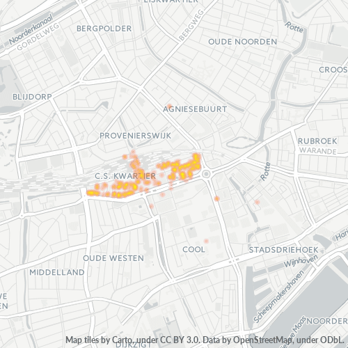 Dami ng Negosyo sa Postal Code 3013 - Rotterdam, Provincie Zuid-Holland
