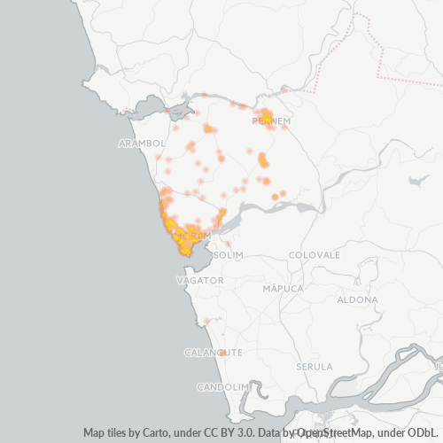 Bedrijfsconcentratie in Postcode 403512 - Parcem, Goa (India)
