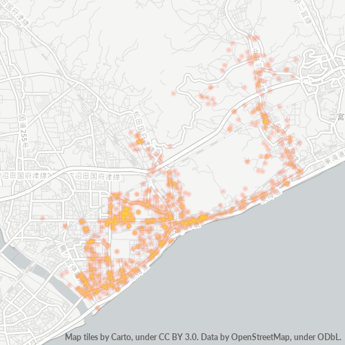 Bedrijfsconcentratie in Postcode 256 - Kanagawa (prefectuur)