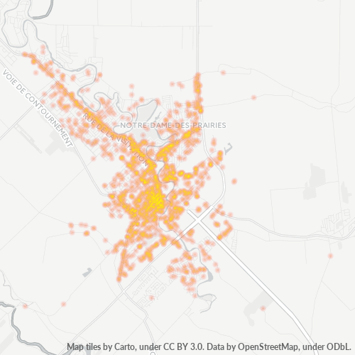 Business Concentration in Postal Code J6E - Quebec