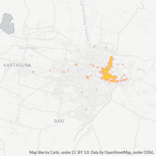 Business Concentration in Postal Code 57128 - Central Java