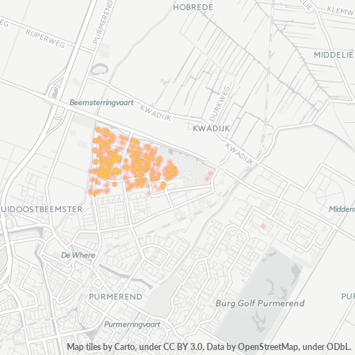 Dami ng Negosyo sa Postal Code 1444 - Purmerend, Provincie Noord-Holland