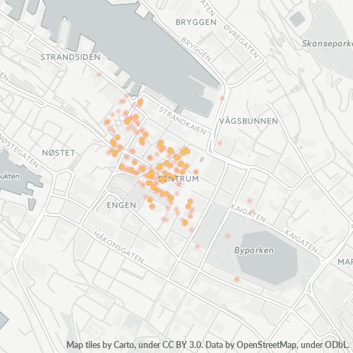 Dami ng Negosyo sa Postal Code 5012 - Bergen, Hordaland Fylke