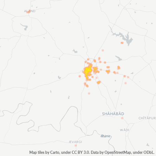 Bedrijfsconcentratie in Postcode 585102 - Gulbarga, Karnataka