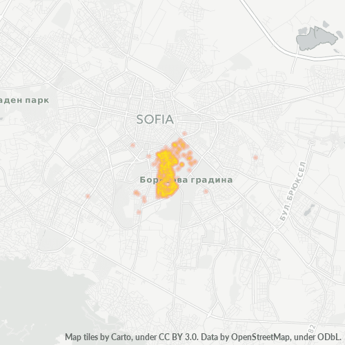 Bedriftskonsentrasjon i Postnummer 1164 - Sofia, Sofiya-Grad