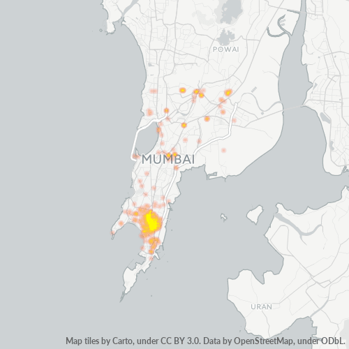Bedrijfsconcentratie in Postcode 400003 - Bombay, Maharashtra