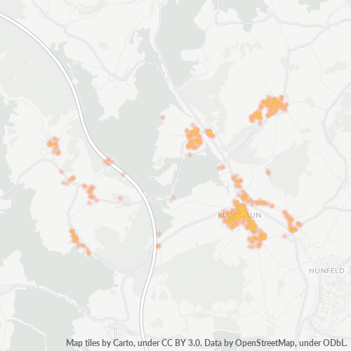 Business Concentration in Postal Code 36151 - Burghaun, Hesse