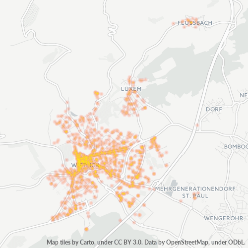 Business Concentration in Postal Code 54516 - Flußbach, Rhineland-Palatinate