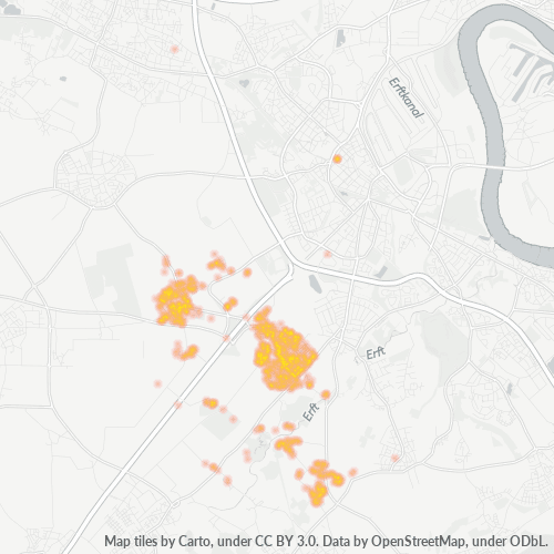 Business Concentration in Postal Code 41472 - Neuss, North Rhine-Westphalia