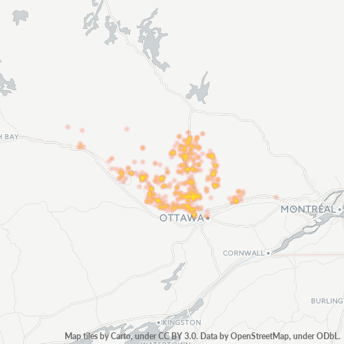 Bedriftskonsentrasjon i Postnummer J0X - Québec
