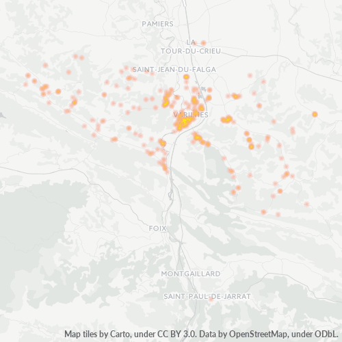 Dami ng Negosyo sa Postal Code 09120 - Dalou, Midi-Pyrénées