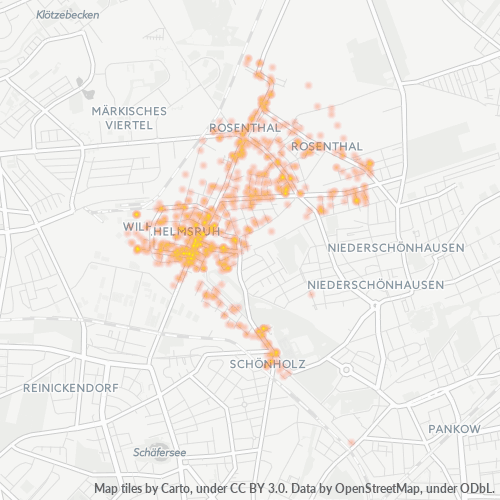 Verksamhetskoncentration i Postnummer 13158 - Berlin