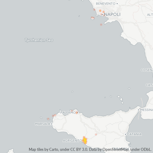 Bedrijfsconcentratie in Postcode 92026 - Italië