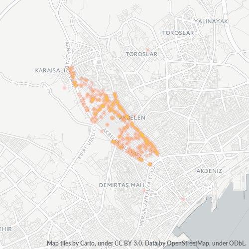 Dami ng Negosyo sa Postal Code 33220 - Lalawigan ng Mersin