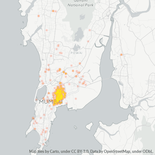 Bedrijfsconcentratie in Postcode 400037 - Bombay, Maharashtra