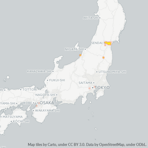 Besighheidskonsentrasie in Poskode 982 - Miyagi-ken