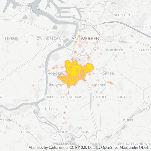 Dami ng Negosyo sa Postal Code 2610 - Amberes, Flandes