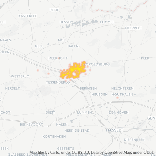 Besighheidskonsentrasie in Poskode 3945 - Ham, Vlaandere