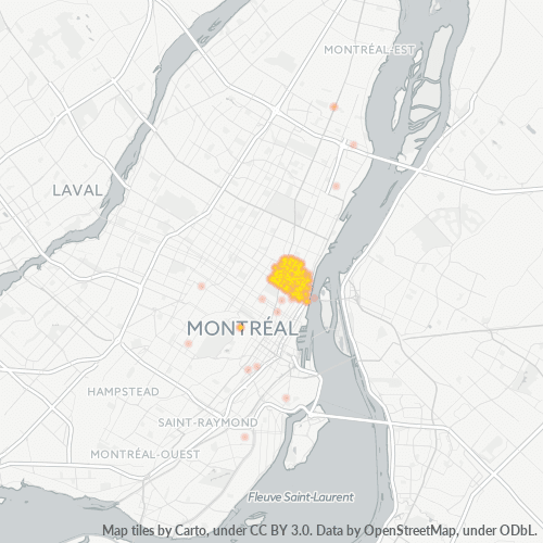 Dami ng Negosyo sa Postal Code H2K - Montréal, Québec