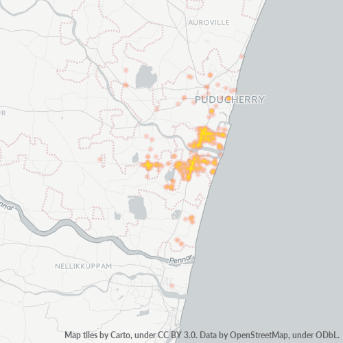 Bedrijfsconcentratie in Postcode 605007 - Cuddalore, Tamil Nadu