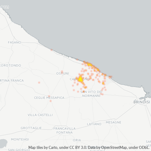Dami ng Negosyo sa Postal Code 72012 - Italya