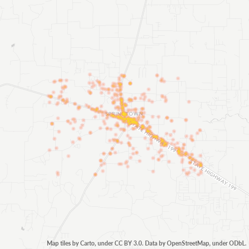 Virksomhedskoncentration i Postnummer 76082 - Springtown, Texas