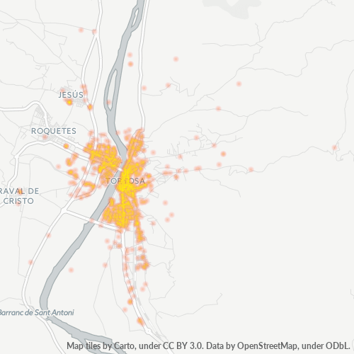 Dami ng Negosyo sa Postal Code 43500 - Tortosa, Katalunya