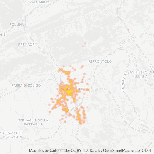 Concentrazione delle imprese in CAP 31053 - Treviso, Veneto