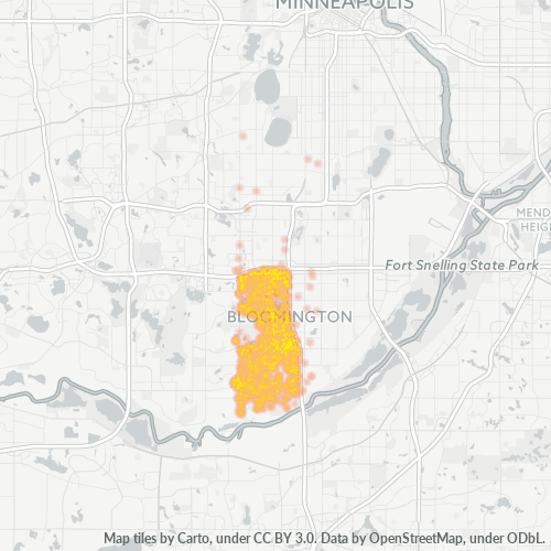 Bedriftskonsentrasjon i Postnummer 55431 - Minneapolis, Minnesota