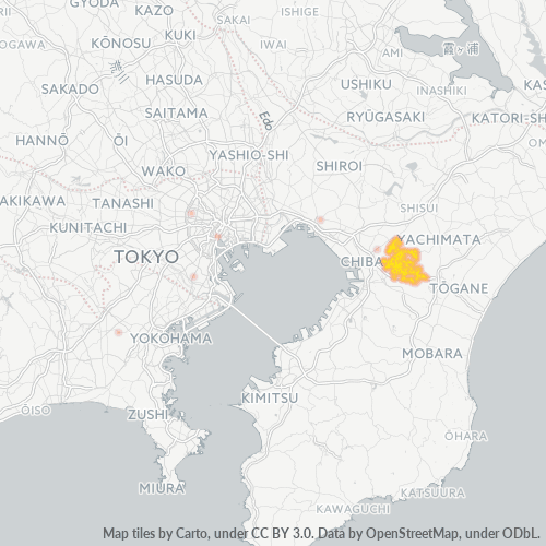 Concentrazione delle imprese in Codice Postale 265 - Minamisenju, Tokyo Prefecture