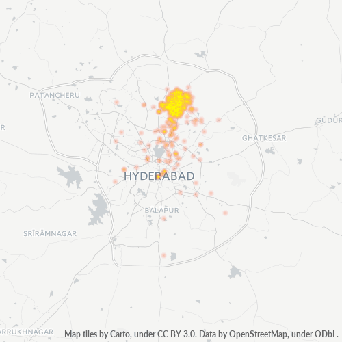 Dami ng Negosyo sa Postal Code 500010 - Hyderabad, Andhra Pradesh