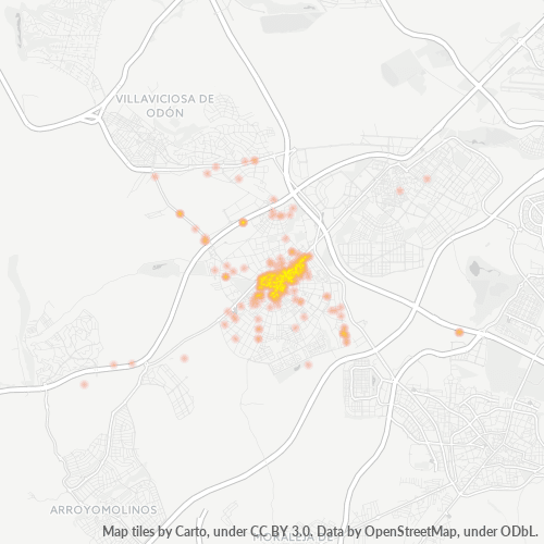 Bedrijfsconcentratie in Postcode 28931 - Móstoles, Madrid (autonome gemeenschap)