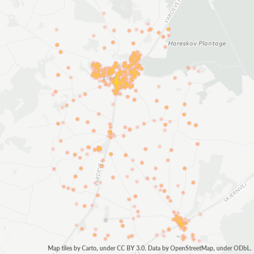 Dami ng Negosyo sa Postal Code 6933 - Kibæk, Region Midtjylland